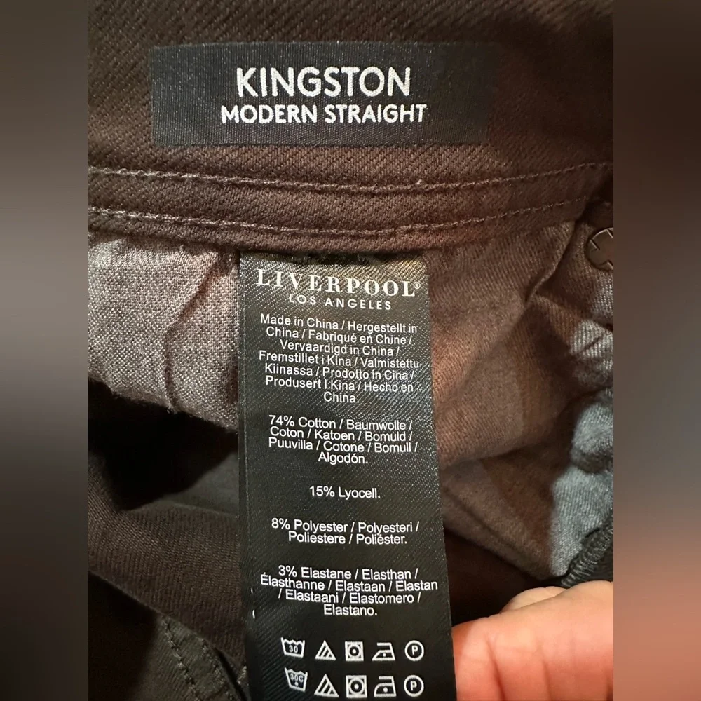 LIVERPOOL LOS ANGELES Kingston Modern Slim Straight Fit Jeans - Chocolate -31x30